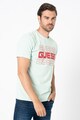 GUESS JEANS Tricou cu decolteu la baza gatului si imprimeu logo Barbati