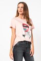 GUESS JEANS Tricou din amestec de modal cu model grafic Femei