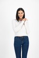 GUESS JEANS Pulover cu decolteu rotund si design cu torsade Femei