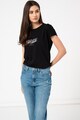 GUESS JEANS Tricou din amestec de modal cu imprimeu text Femei