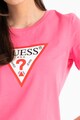 GUESS JEANS Tricou de bumbac organic cu imprimeu logo Femei