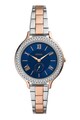 Fossil Ceas quartz decorat cu cristale Femei