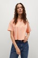 Mango Tricou crop de bumbac Open Femei