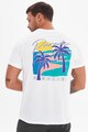 Trendyol Tricou de bumbac cu imprimeu tropical Barbati