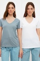 Trendyol Set de tricouri cu decolteu in V - 2 piese Femei