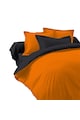 Dilios Lenjerie de pat cu 2 fete Orange-Black  pentru 2 persoane, bumbac ranforce, orange/negru Femei