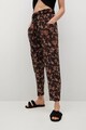 Mango Pantaloni jogger vaporosi cu talie inalta si imprimeu floral Maldi Femei