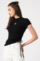 CALVIN KLEIN JEANS Tricou slim fit cu pliuri in lateral Femei