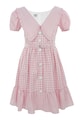 ambar studio Rochie midi cu model gingham si guler supradimensionat Luna Femei