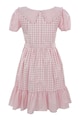 ambar studio Rochie midi cu model gingham si guler supradimensionat Luna Femei