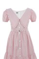 ambar studio Rochie midi cu model gingham si guler supradimensionat Luna Femei