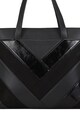 PARFOIS Geanta shopper din piele ecologica cu detalii cu model chevron Femei