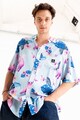 PORC Унисекс флорална риза с джоб на гърдите Мъже