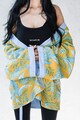 THE CLASSY INK Kimono unisex reversibil din amestec de in Femei