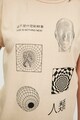 Trendyol Tricou de bumbac cu decolteu rotund si imprimeu grafic Femei