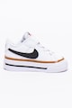 Nike Pantofi sport de piele cu insertii de material textil Court Legacy Baieti