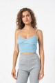 Missguided Top crop cu aspect striat Femei