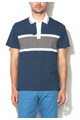 Lacoste Tricou polo bleumarin cu gri regular fit din pique Barbati