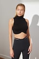 Trendyol Bordázott kötött crop top női