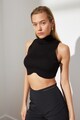 Trendyol Bordázott kötött crop top női