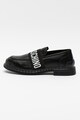 Love Moschino Pantofi loafer din piele cu banda logo Femei