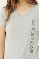U.S. Polo Assn. V-nyakú logómintás pizsamafelső női