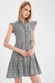 DeFacto Rochie tip camasa cu model gingham Femei