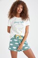 DeFacto Pijama scurta relaxed fit Femei