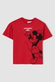 DeFacto Tricou cu decolteu la baza gatului si imprimeu Mickey Mouse Baieti