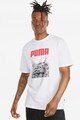 Puma Tricou cu decolteu la baza gatului si imprimeu Barbati