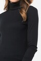 Esprit Bluza din amestec de bumbac organic si modal cu guler inalt Femei