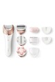 Philips Epilator  Satinelle Advanced Wet & Dry BRE650/00, 32 Puncte de prindere, 2 viteze, Acumulator, Alb Femei