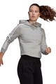 adidas Performance Hanorac crop cu maneca cu dungi Iconic Femei