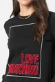 Love Moschino Суитшърт с овално деколте и лого Жени