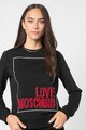 Love Moschino Суитшърт с овално деколте и лого Жени