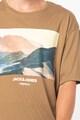 Jack & Jones Tricou cu decolteu la baza gatului si imprimeu grafic Blacallie Barbati