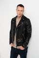 AllSaints Jacheta biker de piele Milo Barbati