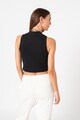 Vero Moda Top crop cu guler scurt Amalie Femei