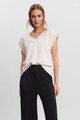 Vero Moda Tricou cu decolteu in V Silky Femei