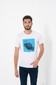 Jack & Jones Tricou cu decolteu la baza gatului cu logo si imprimeu grafic Navaro Barbati