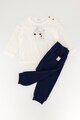 United Colors of Benetton Set de bluza de bumbac organic si pantaloni Baieti