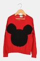 United Colors of Benetton Фино плетен пуловер с десен Mickey Mouse Момичета