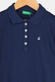 United Colors of Benetton Bluza polo cu broderie logo Fete