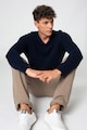 United Colors of Benetton V-nyakú szűzgyapjú pulóver férfi