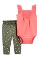 Carter's Set de body fara maneci si pantaloni - 2 piese Fete