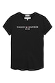 Tommy Hilfiger Tricou de bumbac organic cu imprimeu logo pe piept Fete