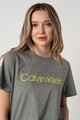 CALVIN KLEIN Tricou cu decolteu la baza gatului cu imprimeu logo, de bumbac organic Femei