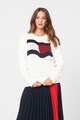 Tommy Hilfiger Pulover supradimensionat de bumbac organic Motion Flag Femei