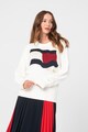 Tommy Hilfiger Pulover supradimensionat de bumbac organic Motion Flag Femei