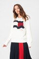 Tommy Hilfiger Pulover supradimensionat de bumbac organic Motion Flag Femei